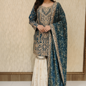 sharara kurti with heavy Duppta 💙✨