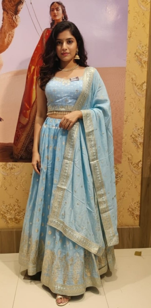 lehanga ✨ 🩵
traditional with a twist ✨
silk fabric
self zari